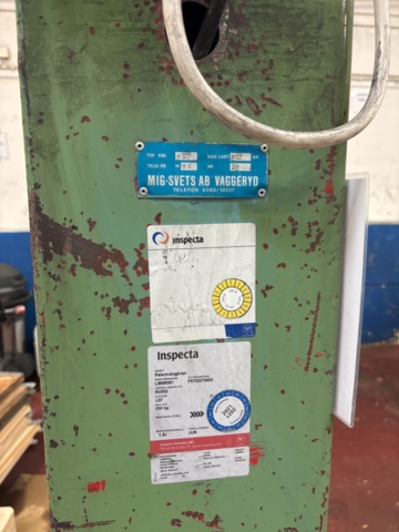 1444883-3 Pelarsvängkran – Mig-Svets AB PSK, 250 kg