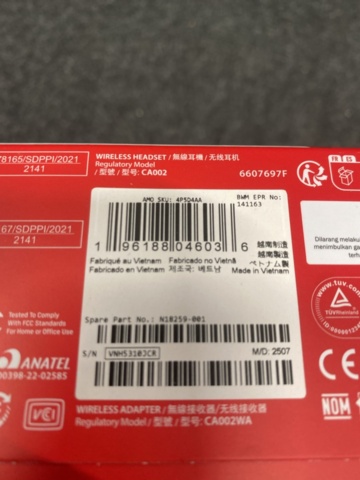 1472254-3 Wireless Gaming Headset HyperX Cloud Alpha (black)