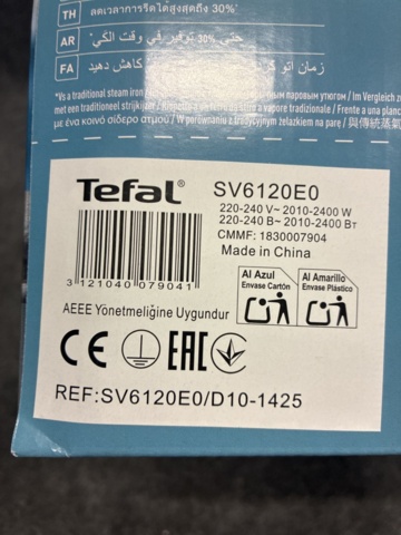 1472271-3 Iron Tefal Express Essential Plus SV6120E0