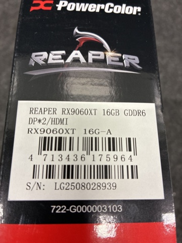1472308-3 Graphics card PowerColor Reaper AMD Radeon RX 9060 XT