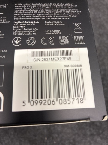 1472311-3 Gamingheadset Logitech G Pro X (svart)