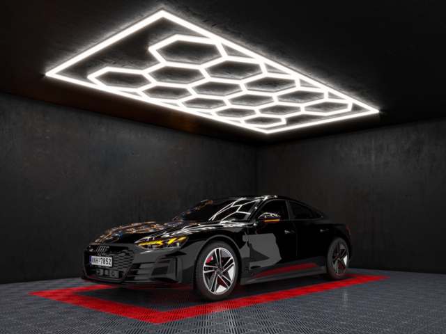 1472533-1 Aluminium LED Hexagon Belysning 4840 × 2430 mm - Fri frakt