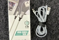1472561 5 st Nylon Lightning Kabel USB-A Grå 2 meter - Fri frakt