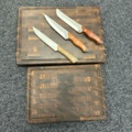 1472666-1 Köksset 3st Benknivar & 2st Valnötsbrädor - Fri frakt