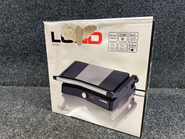 1472719-2 Elektrisk grill 2200W 29*23CM 67451, Lund