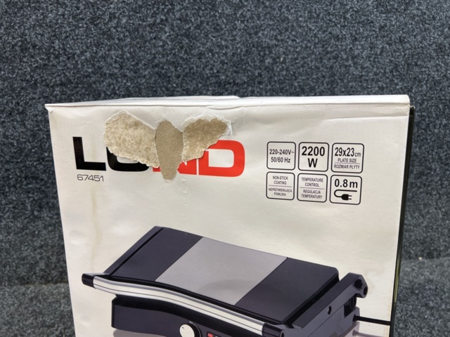 1472719-3 Elektrisk grill 2200W 29*23CM 67451, Lund