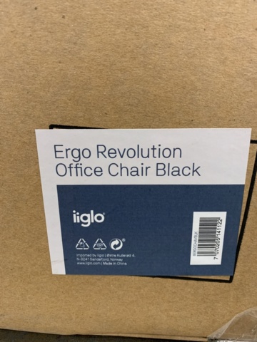 1472758-3 Kontorsstol iiglo Ergo Revolution - Svart