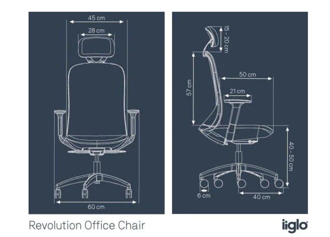 1472760-5 Kontorsstol iiglo Ergo - Röd