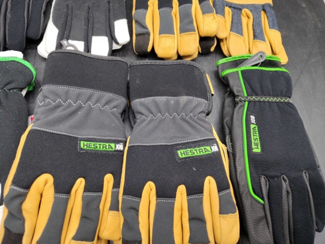 1472371-2 Arbetshandskar, 10 st - Hestra Job, blandade modeller, vinterfodrade, vattentåliga, stl 7