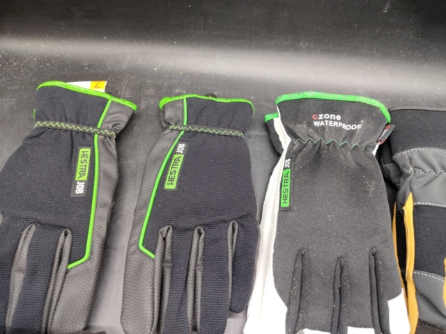 1472371-3 Arbetshandskar, 10 st - Hestra Job, blandade modeller, vinterfodrade, vattentåliga, stl 7