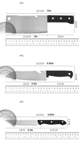 1472787-3 2 st 8-delars köksset i rostfritt stål - Fri frakt