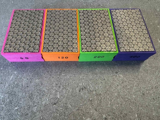 1472798-1 Diamantslipsten korn 60-400 4 pack diamantpoleringsblock - sten, marmor, betong - Fri frakt