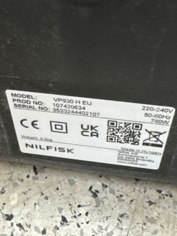 1225485-3 Vacuum cleaner - Nilfisk VP930