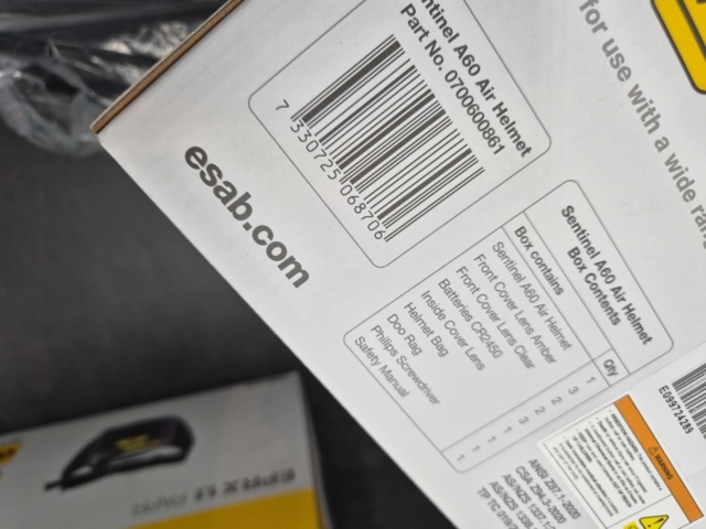 1472345-4 Svetsvisir med fläktsystem, ESAB, Sentinel A60 Air med EPR-X1.1 PAPR