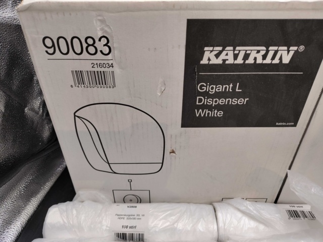 1472389-5 Avfallspåsar och dispensrar, 11 st – Katrin, Tingstad, 30 L, 70 L, väggmontering