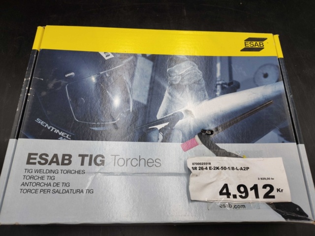 1472401-3 TIG-brännare, ESAB, SR-B 26, 4 m