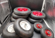 1472862 Luftgummihjul, 9 st – blandade dimensioner, stålfälg