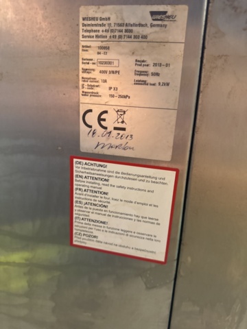 1321362-10 Bageriugnar WIESHEU B8-E2 & 84-E2,