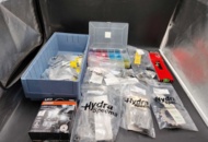 1472871 Miscellaneous electrical and automotive materials, lot - fuses, connectors, LED lights, hand tools