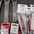 1472875-5 Tools, 16 pcs - impact wrenches, chisels, scriber, snap-off blade