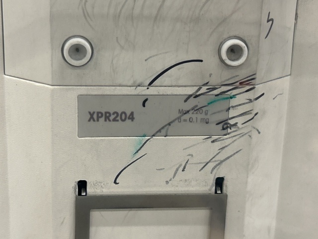 1435620-3 Analytical Laboratory Scale - Mettler Toledo XPR204 (Repair item)