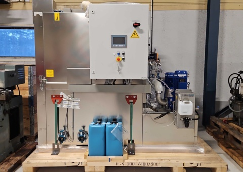 Avyttring industriell tvätt-/rengöringsanläggning