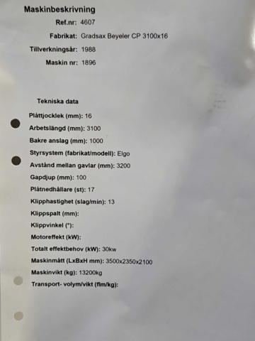 1444825-16 Protractor - Beyeler CP 3100x16