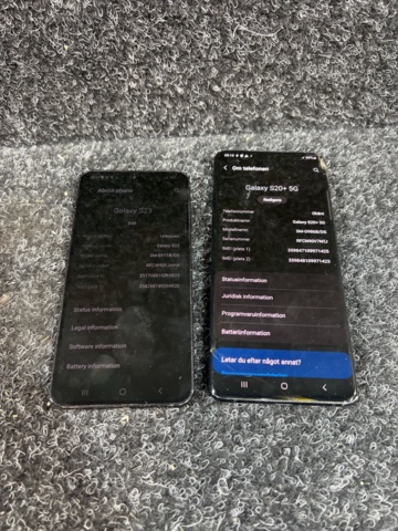 1384650-1 Mobiltelefoner 2 st - Samsung Galaxy S23 och Galaxy S20+ 5G