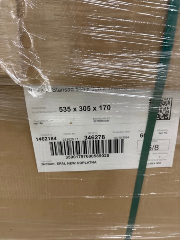 1368245-14 Pallets approx. 13 pcs with packaging material