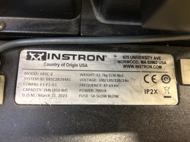 1435643-9 Tensile Testing Machine - Instron 68SC-2
