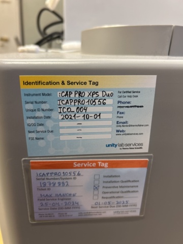 1435645-10 ICP-OES-analysutrustning med autosampler och kylaggregat – Thermo Scientific iCAP PRO XPS Duo