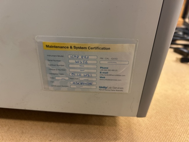 1435645-16 ICP-OES-analysutrustning med autosampler och kylaggregat – Thermo Scientific iCAP PRO XPS Duo