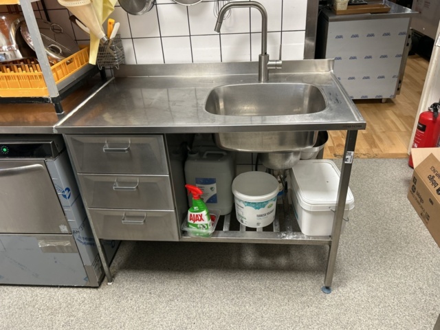 1457453-1 Stainless steel kitchen worktop with hob - Metos