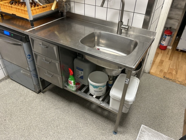 1457453-2 Stainless steel kitchen worktop with hob - Metos