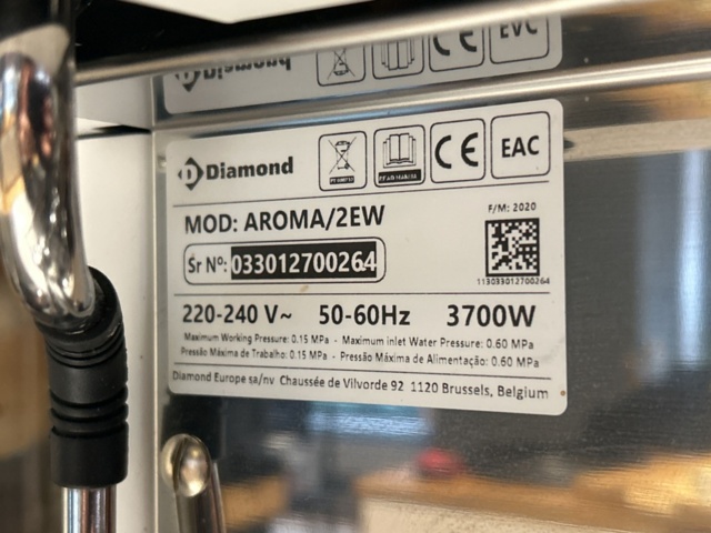 1457456-13 Coffee machine with grinder - Diamond Aroma Plus AROMA/2EW -2020