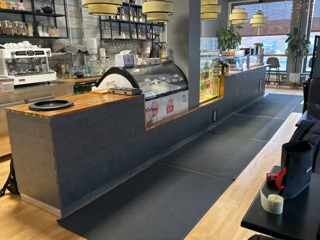 1457459-1 Bar counter with panel, shelves and storage for disassembly