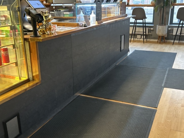 1457459-4 Bar counter with panel, shelves and storage for disassembly