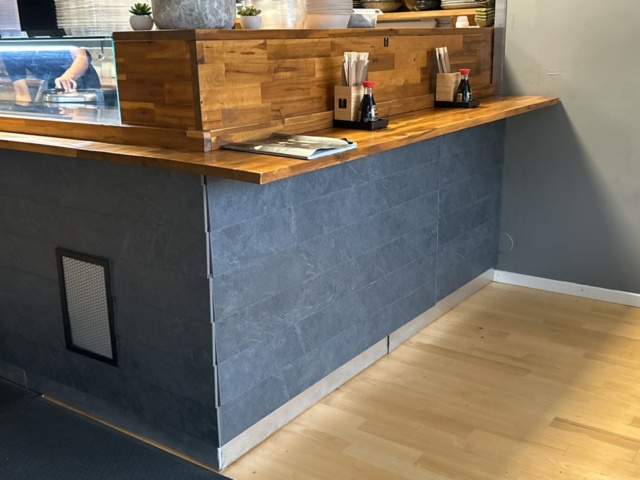 1457459-5 Bar counter with panel, shelves and storage for disassembly