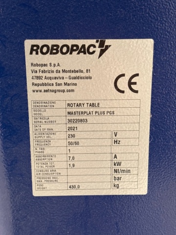1368268-6 Stretch film machine - Robopac Masterplat Plus PGS, -2021