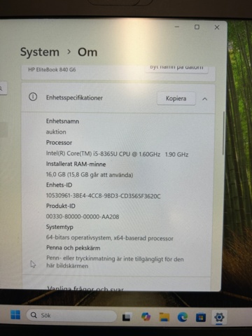 1454804-14 Bärbar dator med tillbehör - HP EliteBook 840 G6