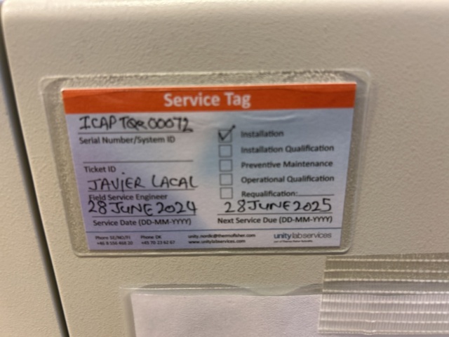 1435647-15 ICP-MS-analysutrustning med kylaggregat, vakuumpump och dator – Thermo Scientific iCAP TQe