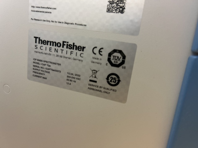 1435647-18 ICP-MS-analysutrustning med kylaggregat, vakuumpump och dator – Thermo Scientific iCAP TQe