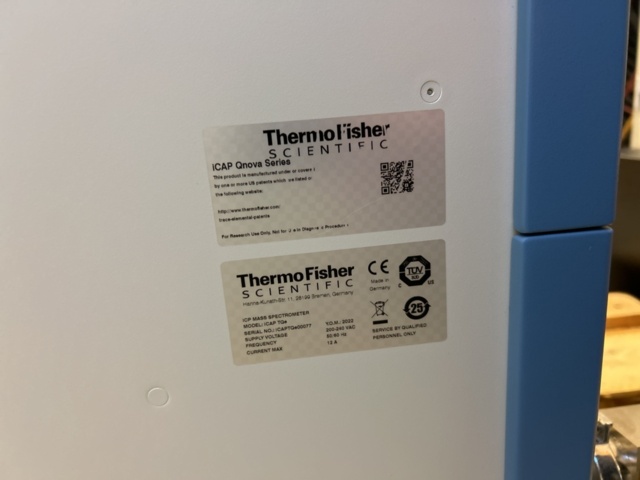 1435648-9 ICP-MS-analysutrustning med kylaggregat, vakuumpump, dator – Thermo Scientific iCAP TQe