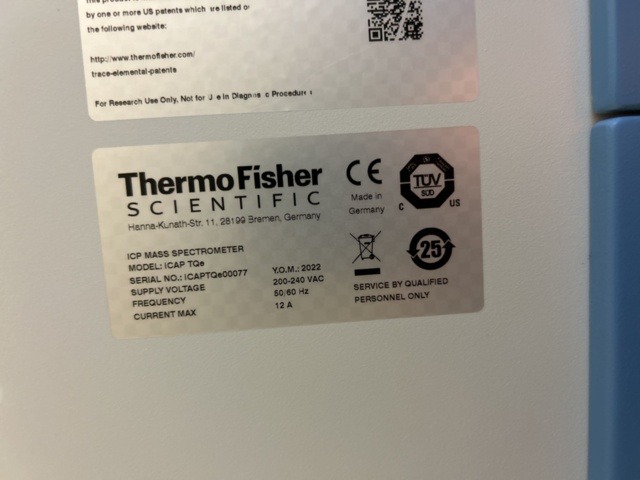 1435648-11 ICP-MS-analysutrustning med kylaggregat, vakuumpump, dator – Thermo Scientific iCAP TQe