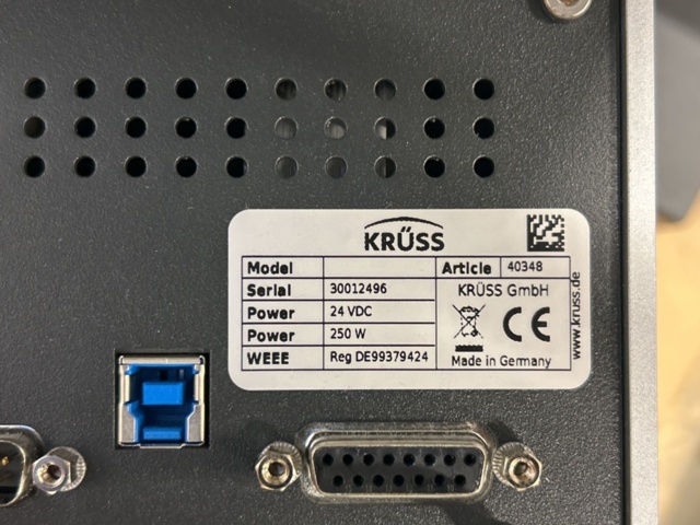 1435649-12 Utrustning för kontaktvinkel- och tensiometrimätning – KRÜSS DSA100E med krafttensiometer