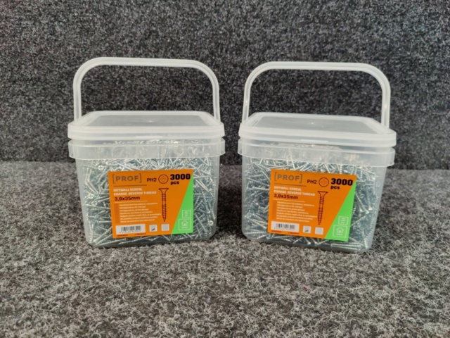 1476651-1 6000 pcs Hard plasterboard screws for wooden joists Prof 3.8x35 mm