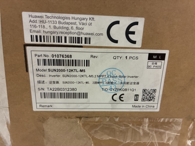 1476540-3 Inverter Huawei SUN2000-12KTL-M5