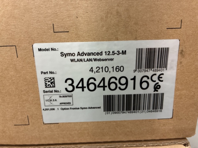 1476549-3 Inverter Fronius SYMO Advanced 12.5-3-M 3-PHASE