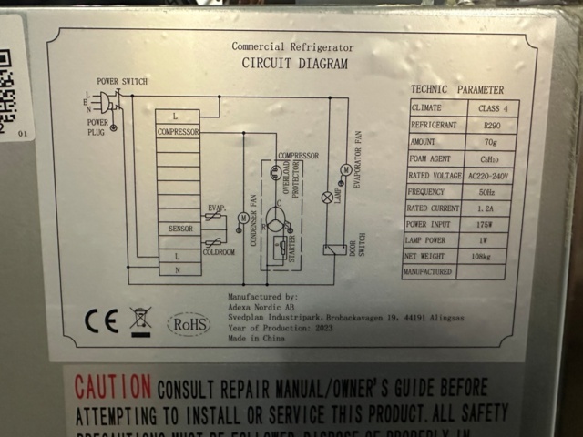 1466958-12 Refrigerator Adexa