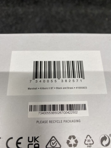 1472482-3 Wireless Bluetooth speaker Marshall Kilburn II (black/brass)